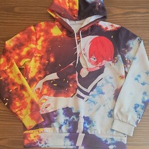 My Hero Academia Shoto Todoroki Cosplay Hoodie Pullover | Size: L (estimated)